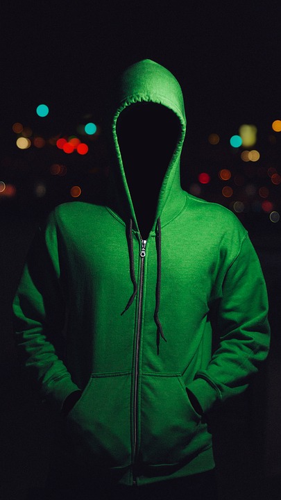 Hooded figure with no face. 
